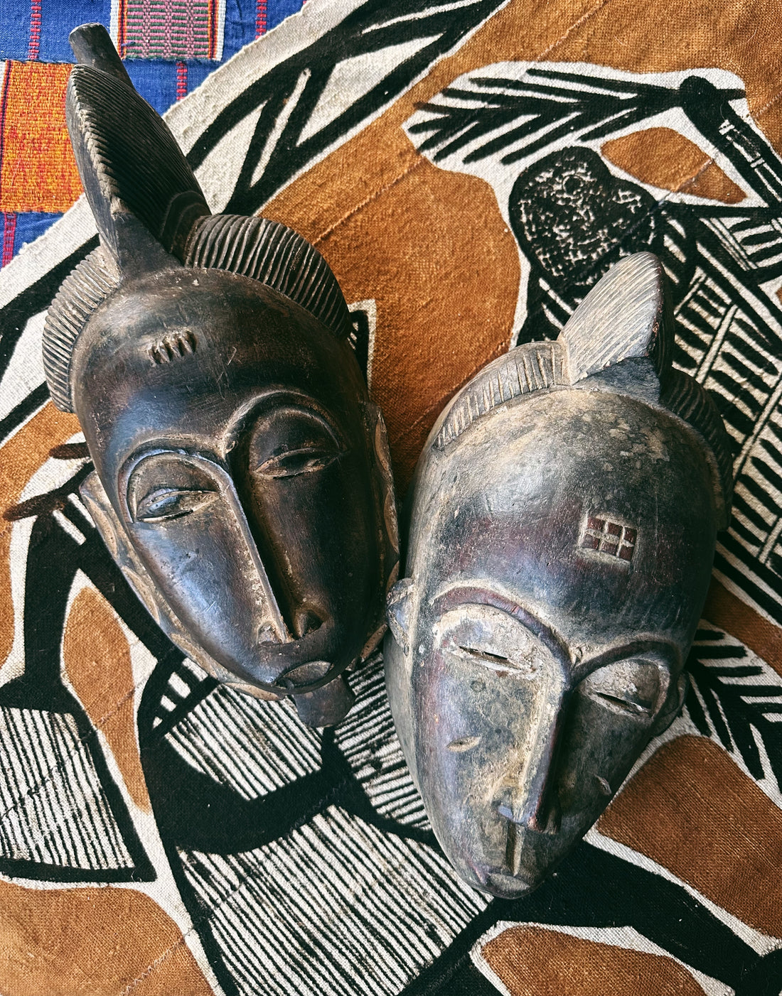 Vintage Ivory Coast Carved Baule Masks (Please Select)