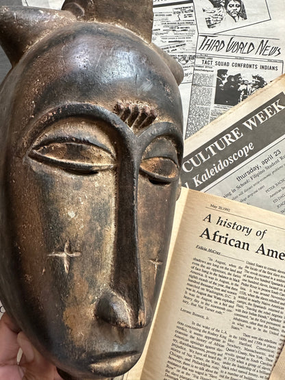 Vintage Intricate African Carved Mask