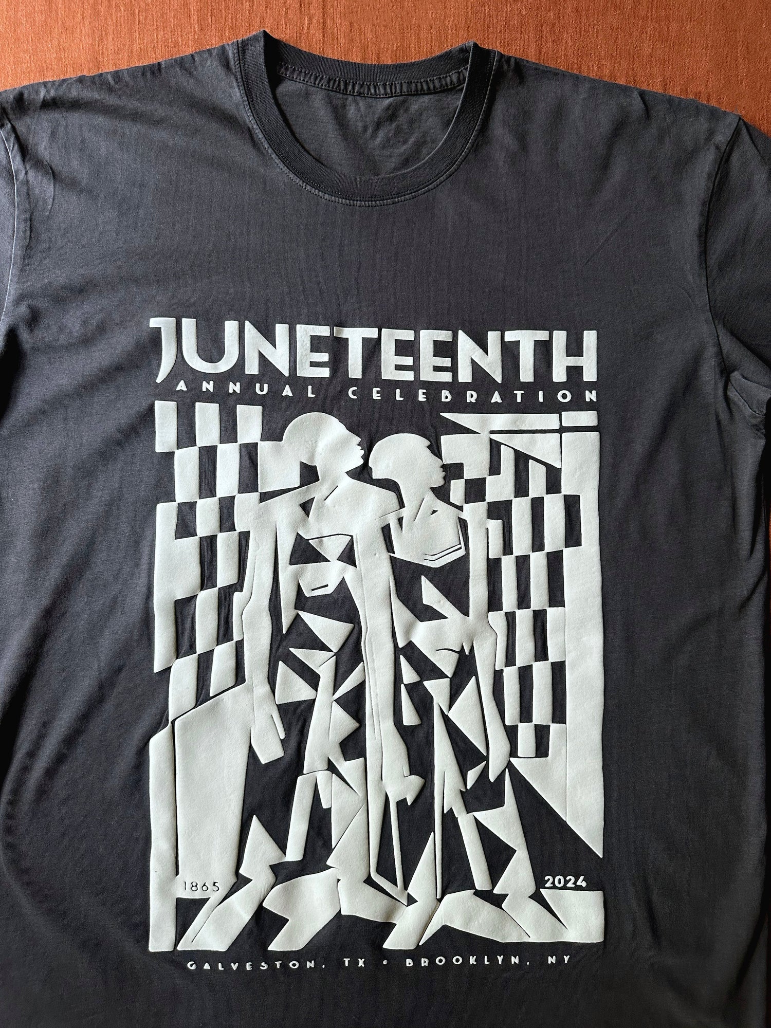 Juneteenth 2024 Annual Celebration T-Shirt in Faded Black