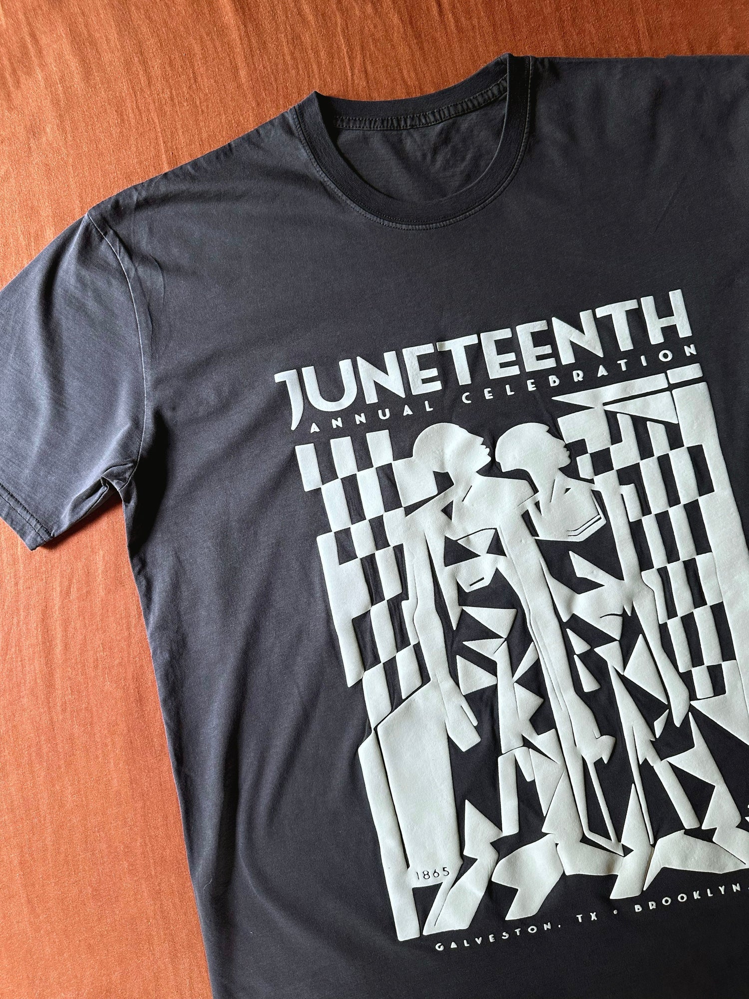 Juneteenth 2024 Annual Celebration T-Shirt in Faded Black
