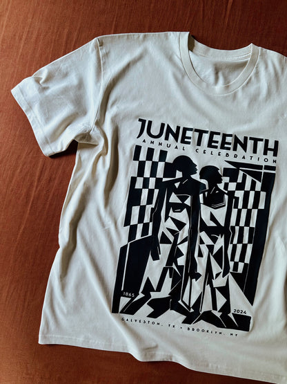 Juneteenth 2024 Annual Celebration T-Shirt in Creme