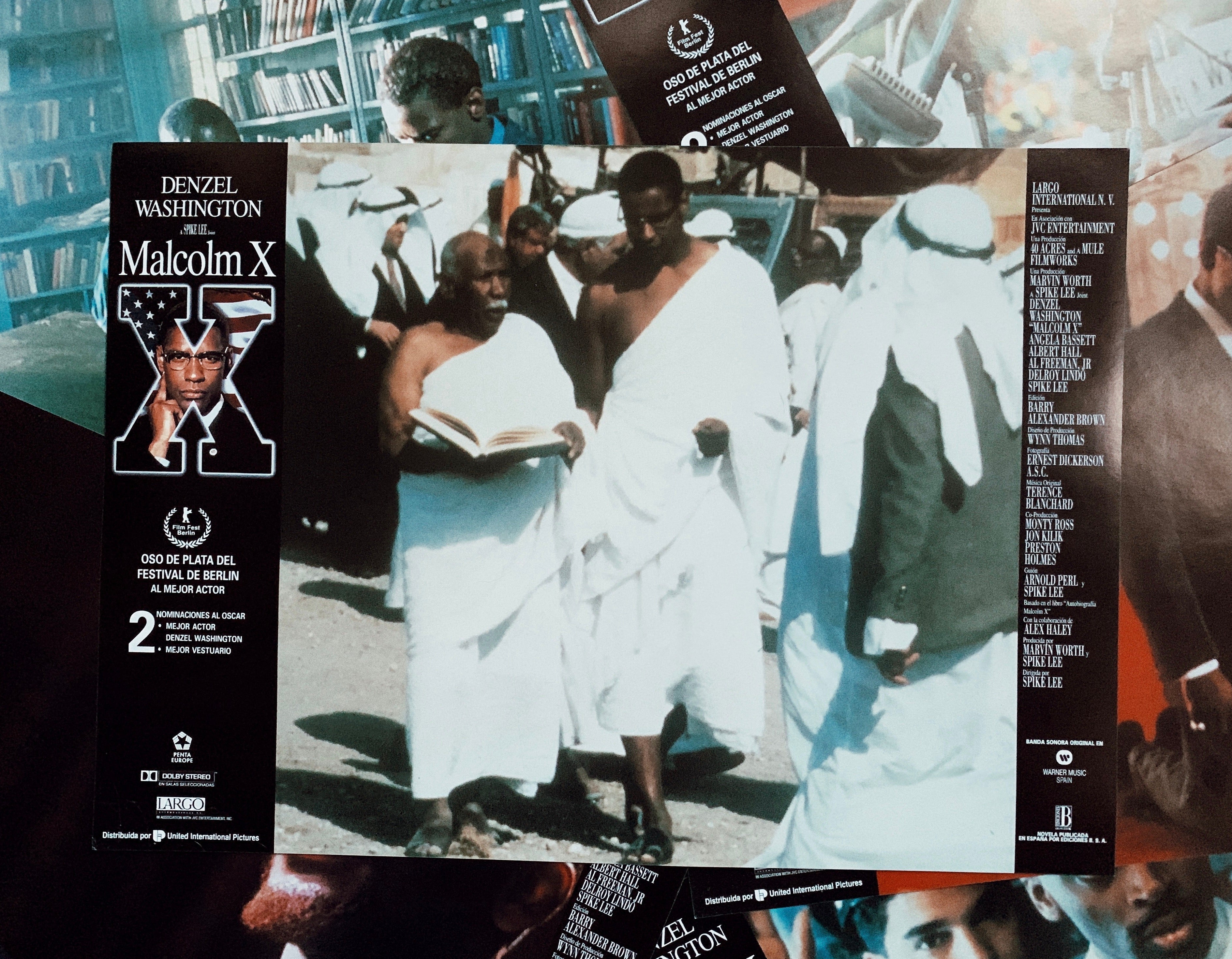 Vintage “Malcolm X” Promo Lobby Card Posters (Spanish, 1992)