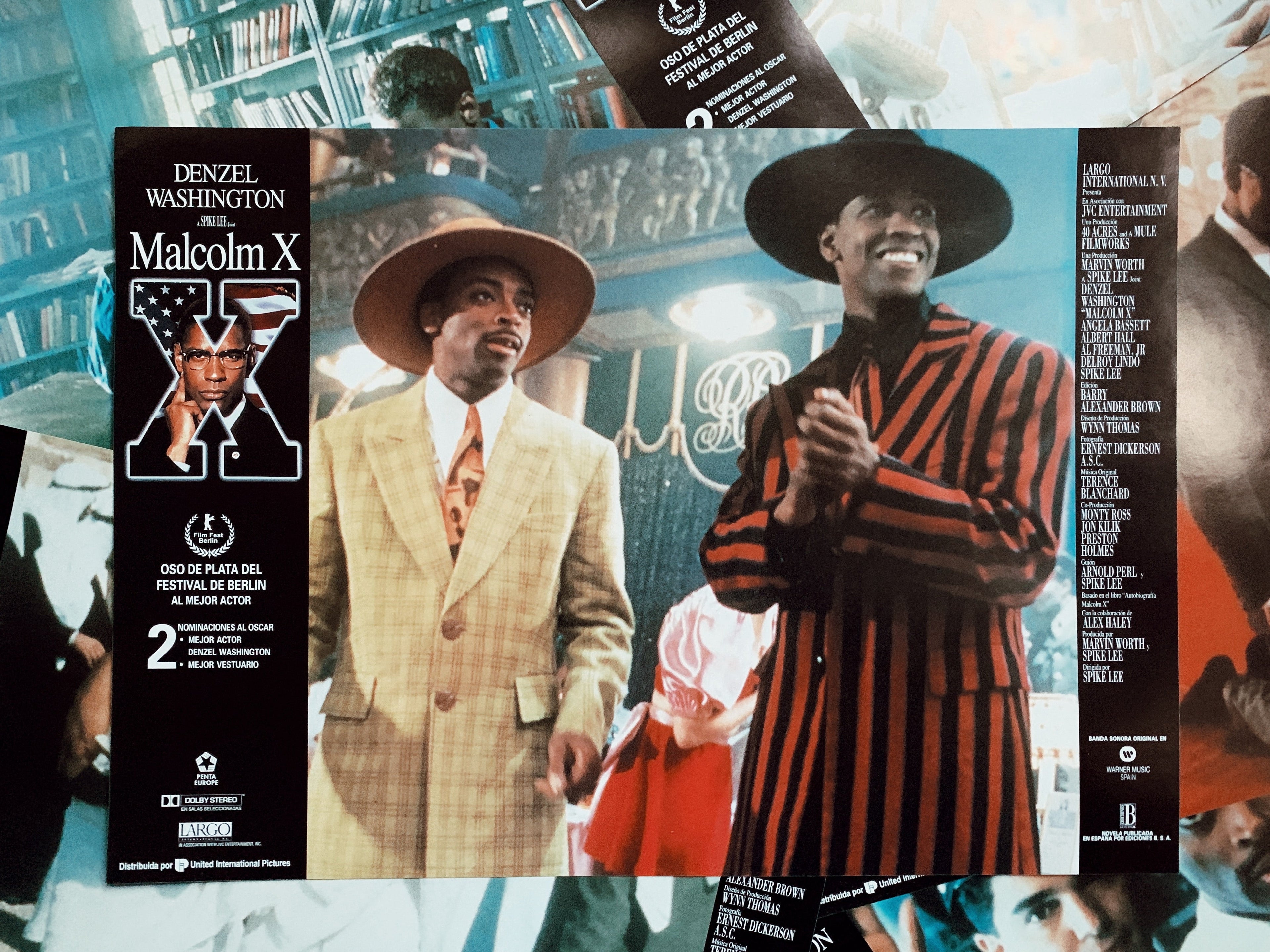 Vintage “Malcolm X” Promo Lobby Card Posters (Spanish, 1992)