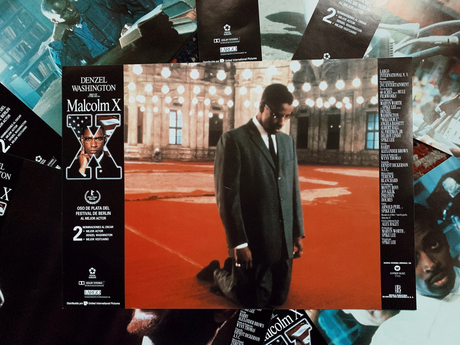 Vintage “Malcolm X” Promo Lobby Card Posters (Spanish, 1992)