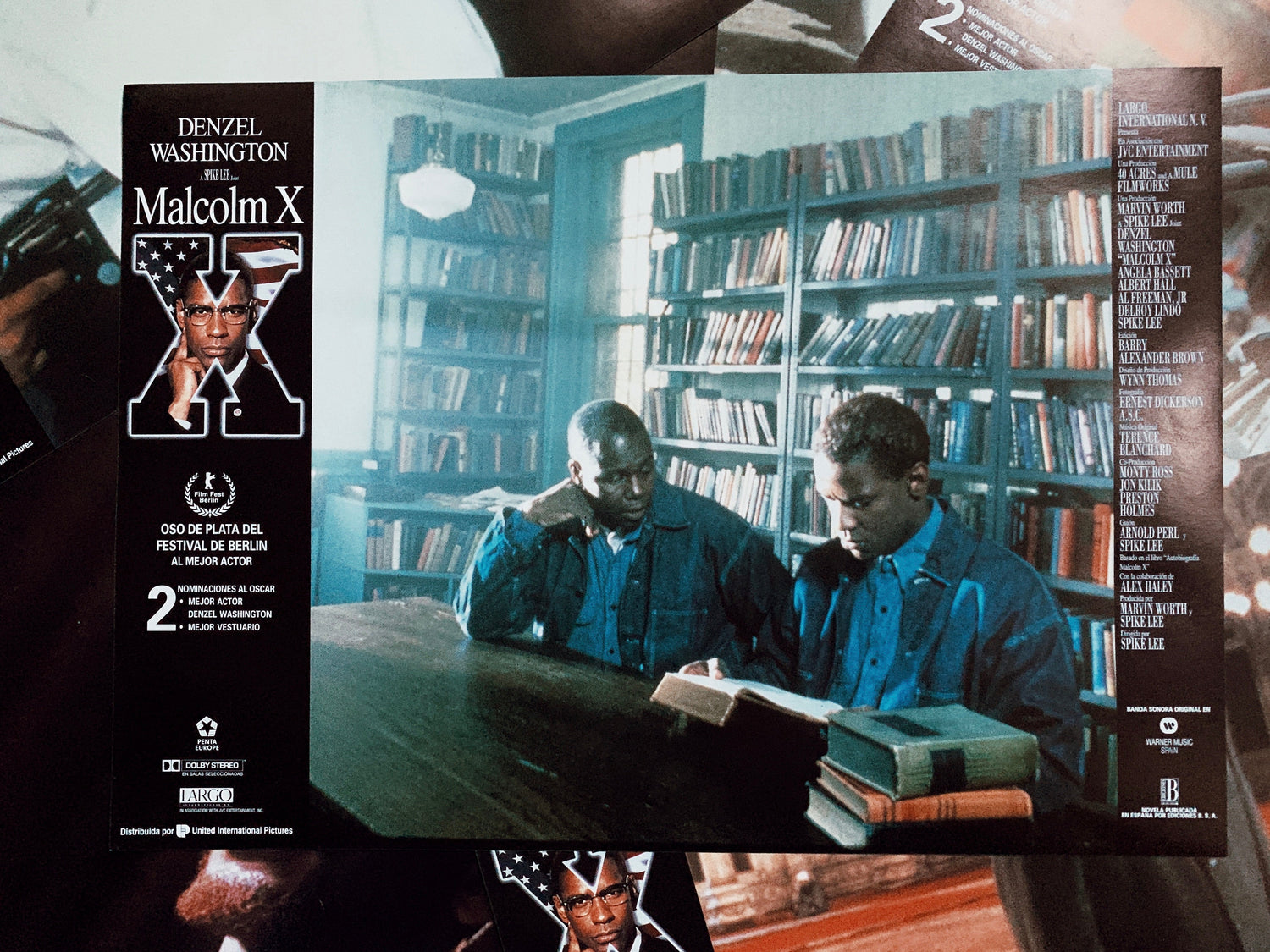 Vintage “Malcolm X” Promo Lobby Card Posters (Spanish, 1992)