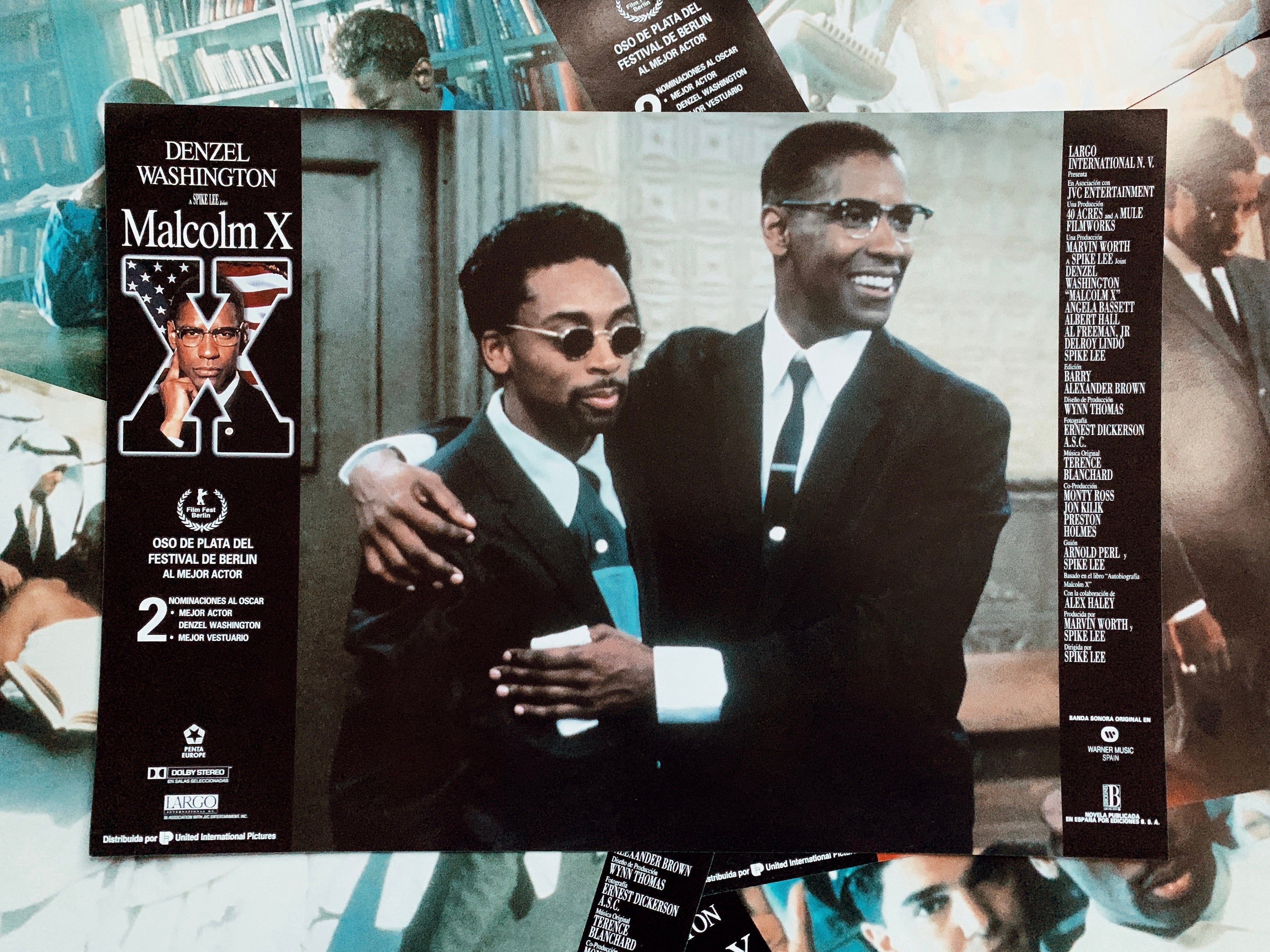 Vintage “Malcolm X” Promo Lobby Card Posters (Spanish, 1992)