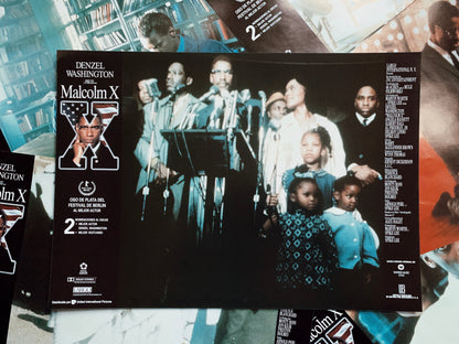 Vintage “Malcolm X” Promo Lobby Card Posters (Spanish, 1992)